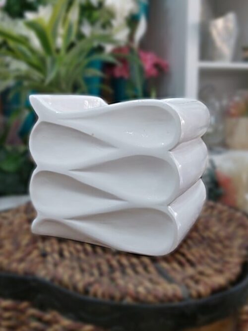 Macetero Blanco Ondas