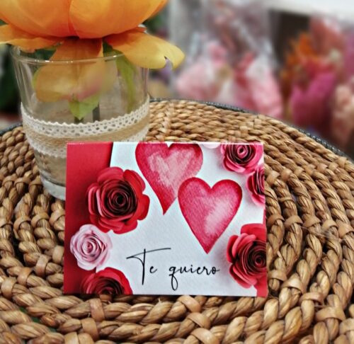 Tarjeta Te Quiero "Corazones"
