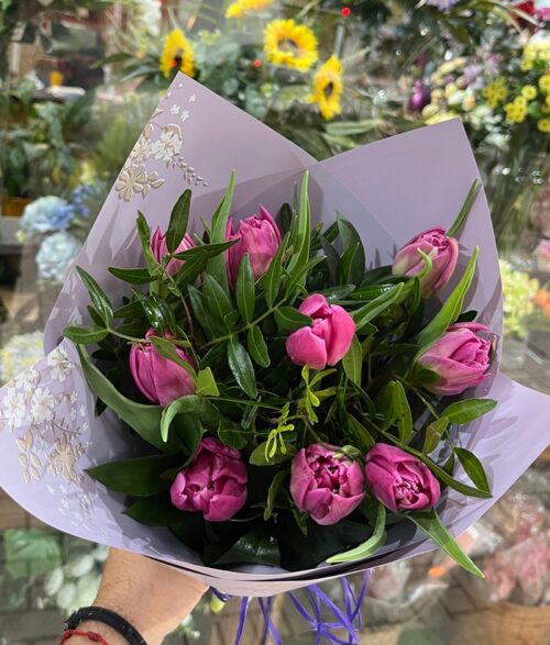 Ramo Tulipanes "Rosa/Malva"